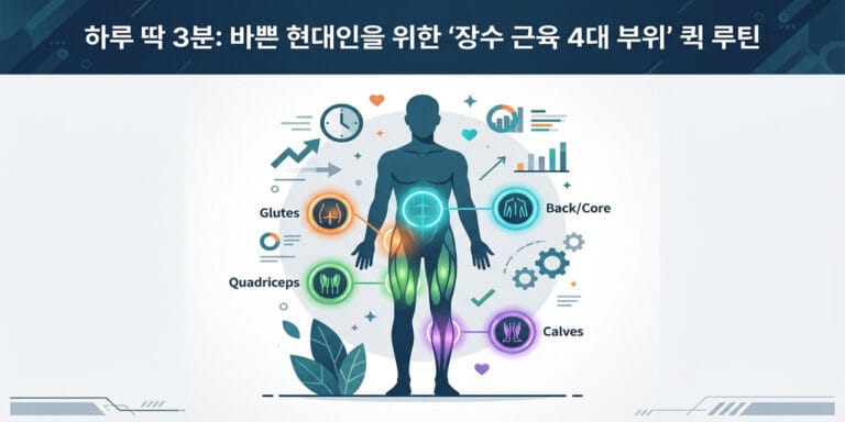 하루 딱 3분: 바쁜 현대인을 위한 ‘장수 근수 4대 부위’ 퀵 루틴