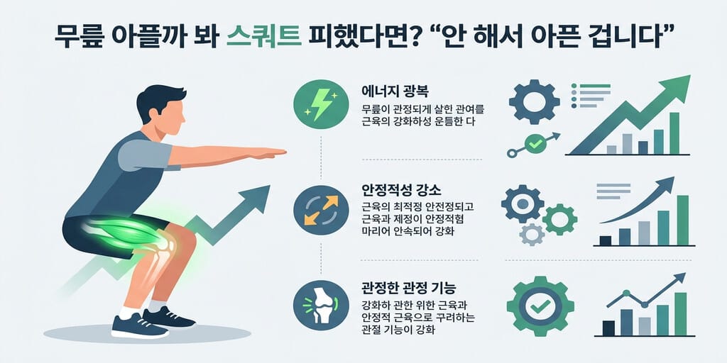 무릎 아플까 봐 스쿼트 피했다면?