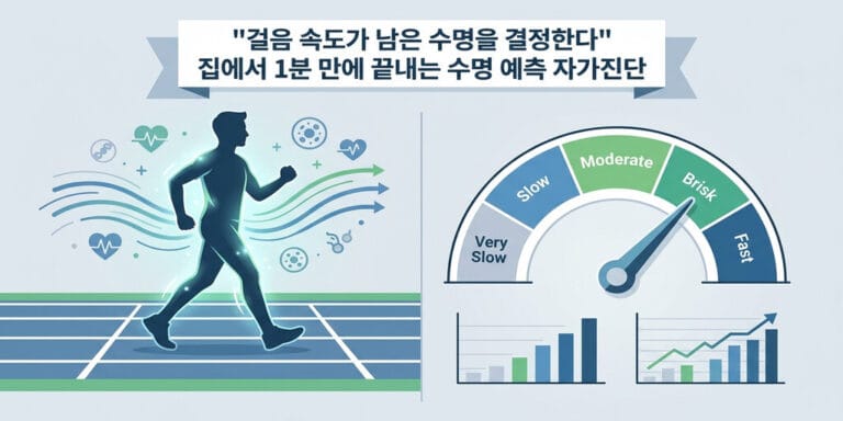 “걸음 속도가 남은 수명을 결정한다” 집에서 1분 만에 끝내는 수명 예측 자가진단