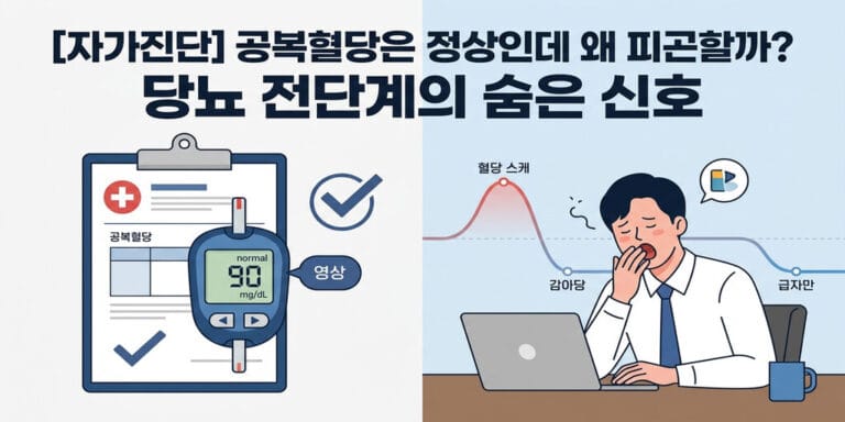 [자가진단] 공복혈당은 정상인데 왜 피곤할까? 당뇨 전단계의 숨은 신호