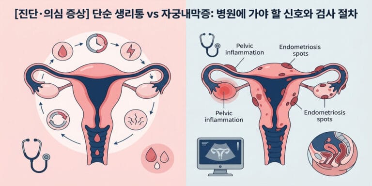 [진단·의심 증상] 단순 생리통 vs 자궁내막증: 병원에 가야 할 신호와 검사 절차