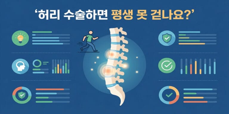 허리 수술하면 평생 못 걷나요?